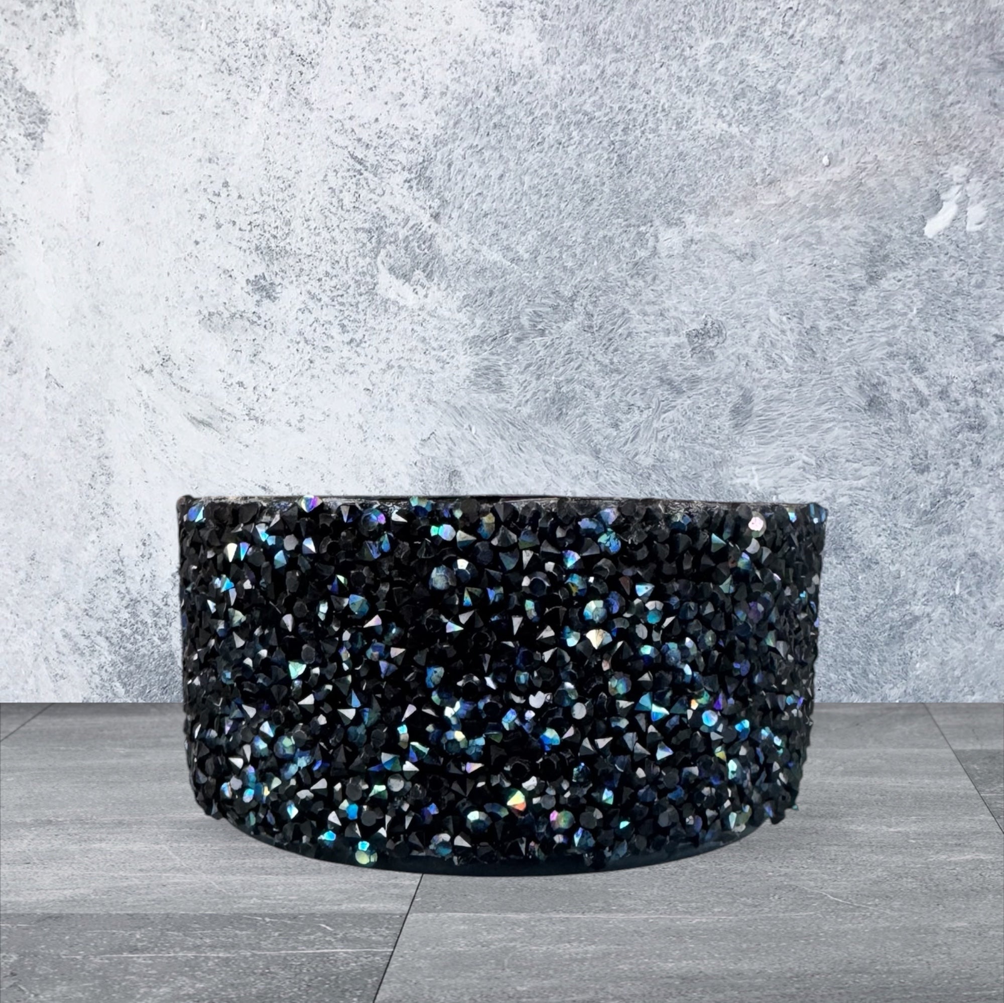 BUNDLE - Tumbler Boot, Black AB Druzy Rhinestone and Black Bling Bow Topper