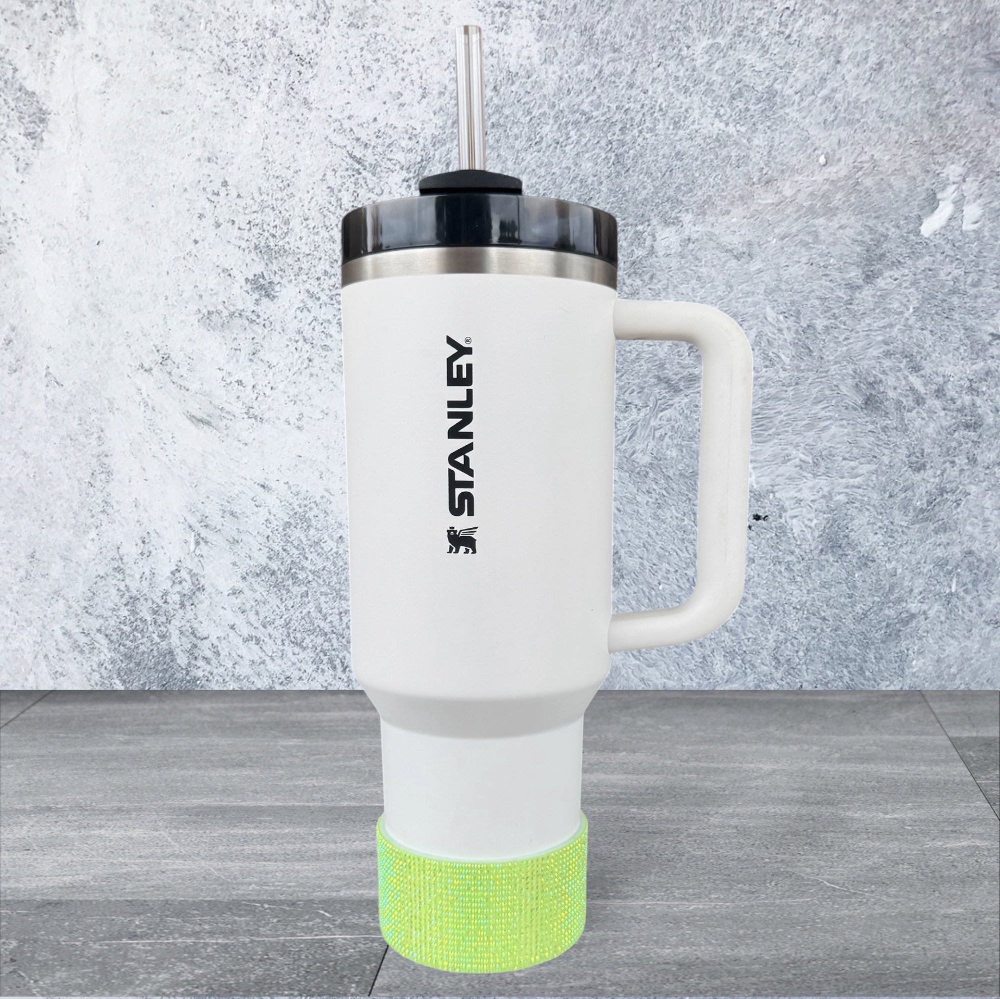 Tumbler Boot, Lime Green Rhinestone