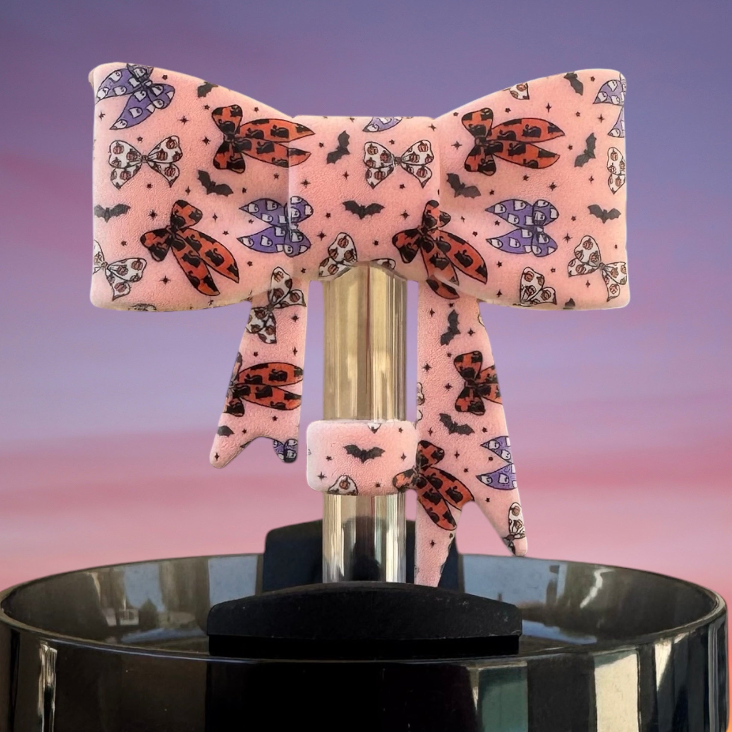 Big Bow Straw Topper - Halloween Bows