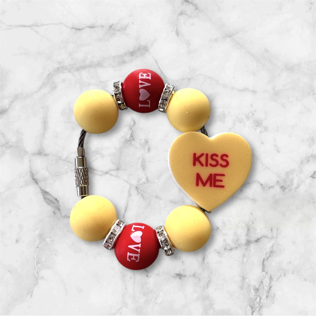 Handle Charm, Valentines Day, Yellow Conversation Heart