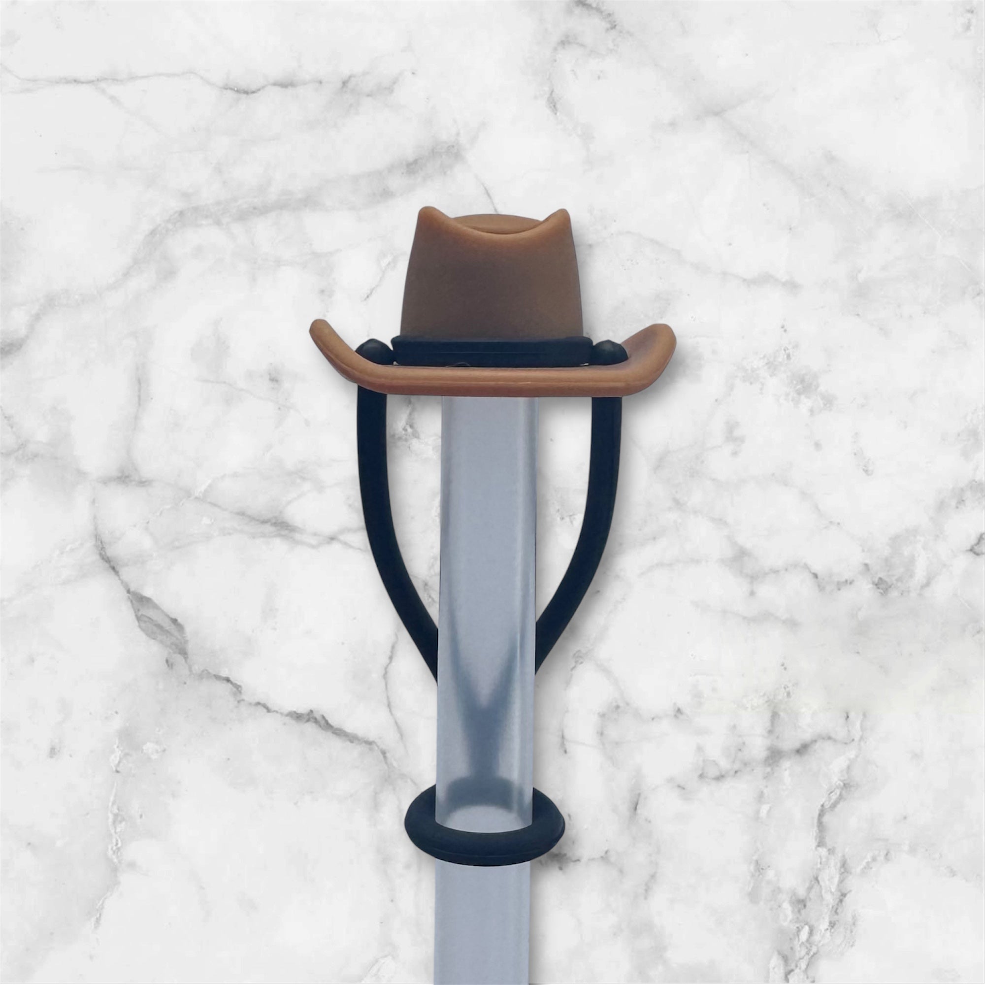 Brown Cowboy Hat Straw Topper
