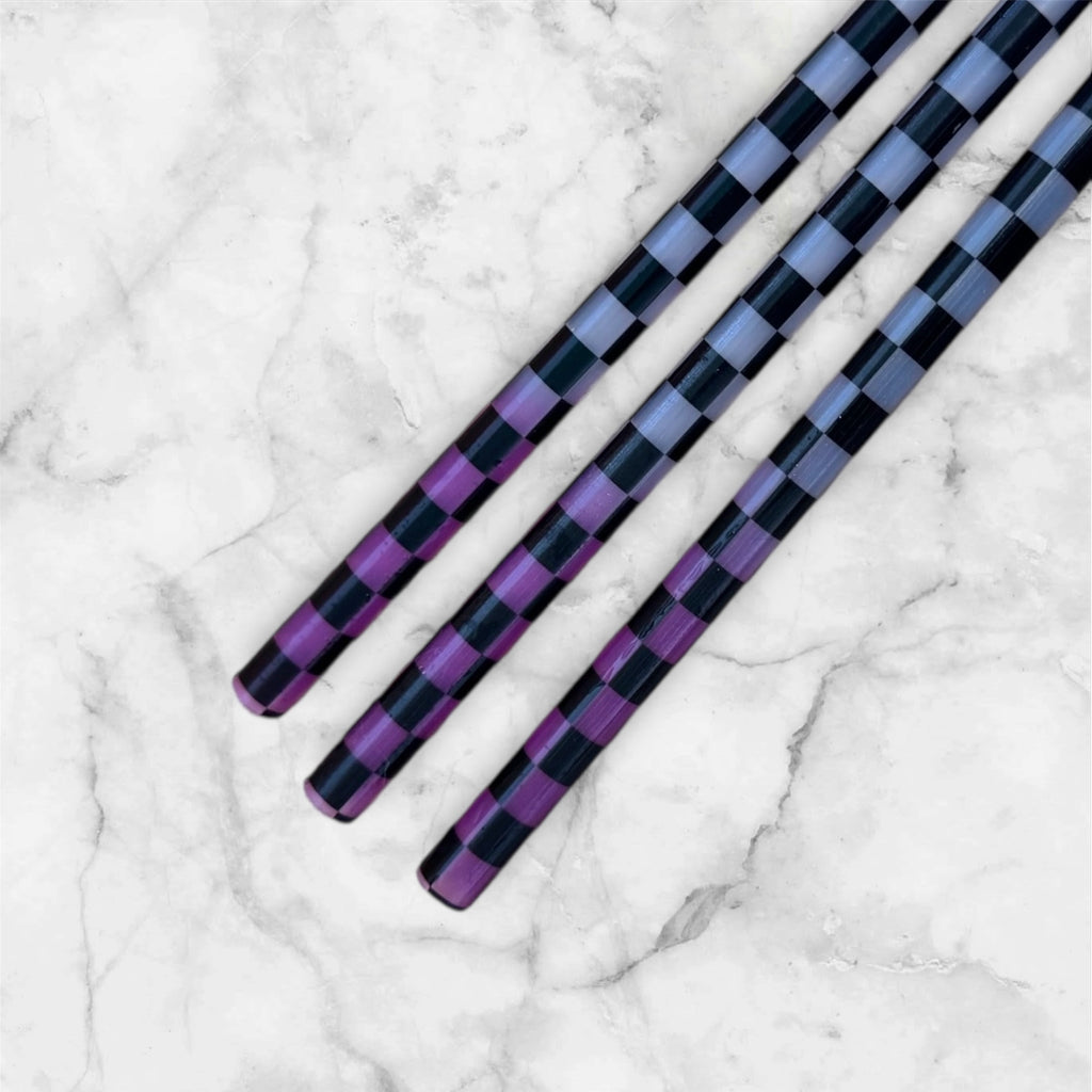 Black Checker Straw - Color Changing to Pink