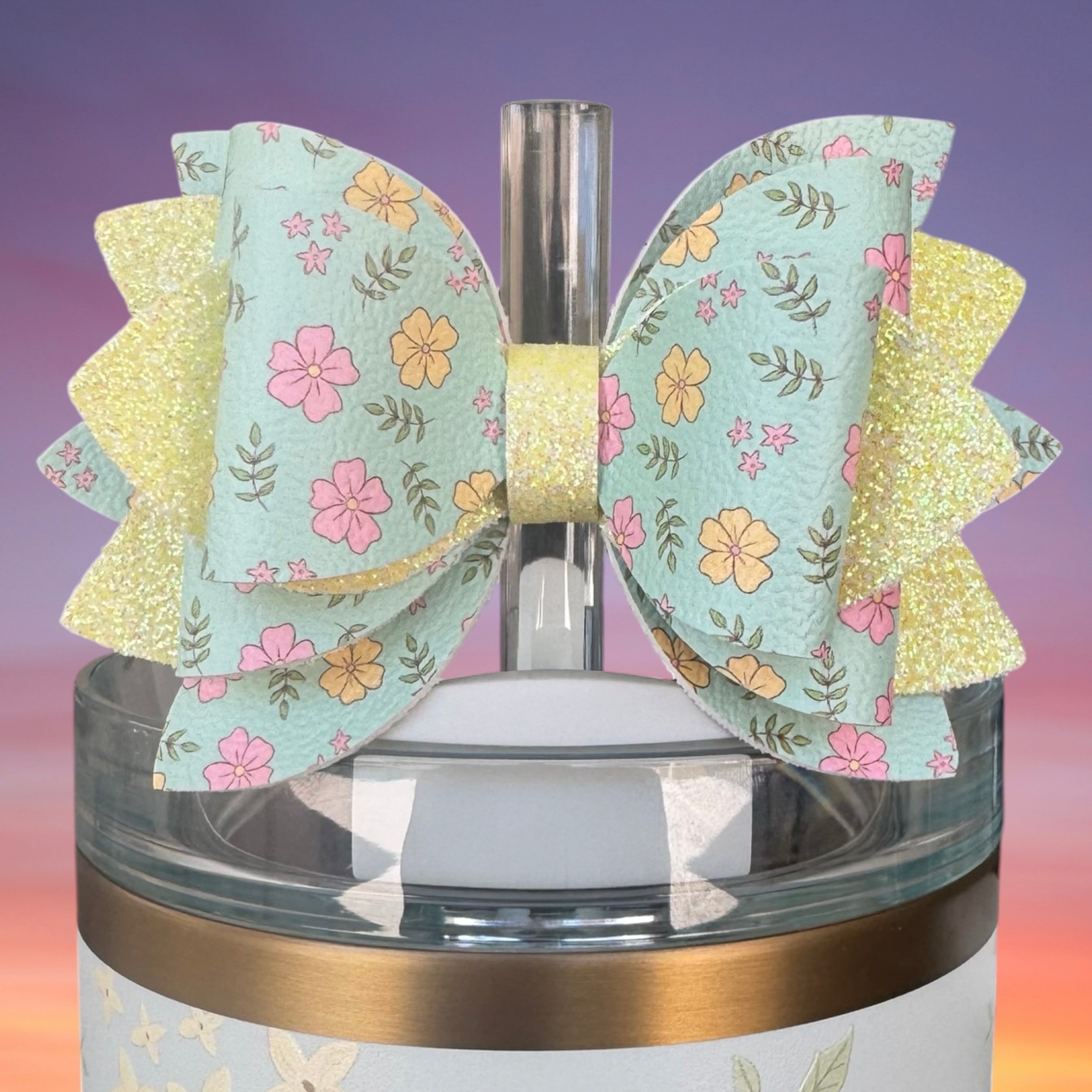 Leather Bow, Spring Blossom