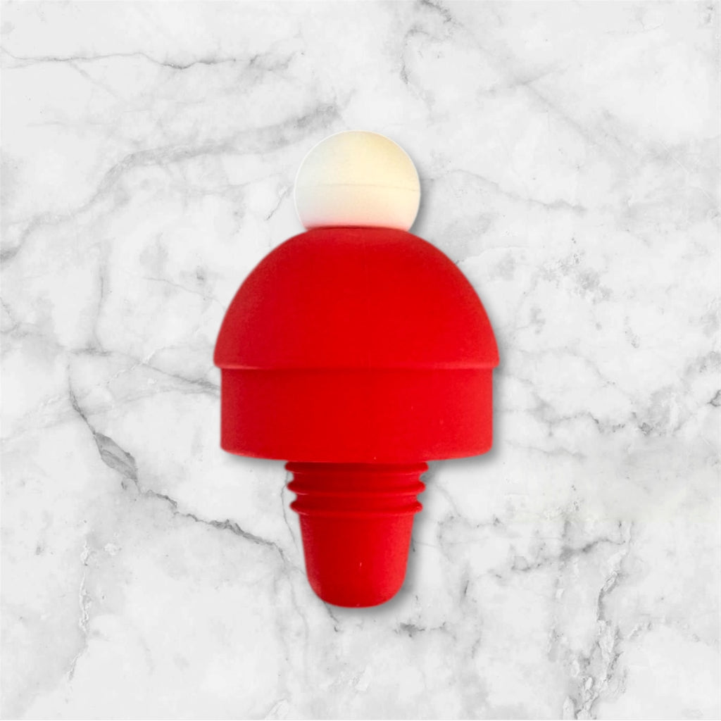 Silicone Wine Stopper - Christmas Santa Hat