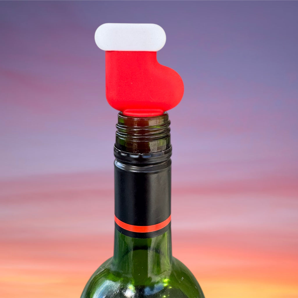 Silicone Wine Stopper - Christmas Stocking