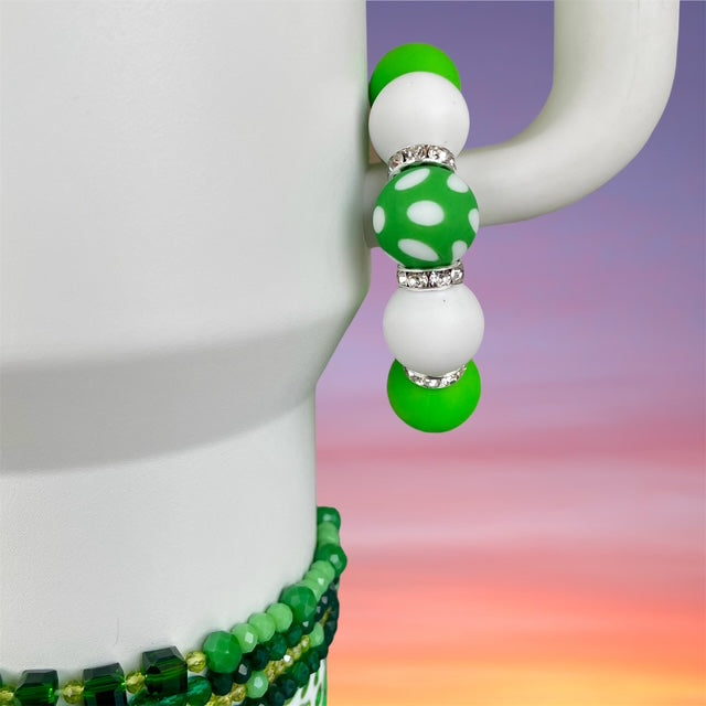 Handle Charm, St. Patrick's Day, Polka-Dot