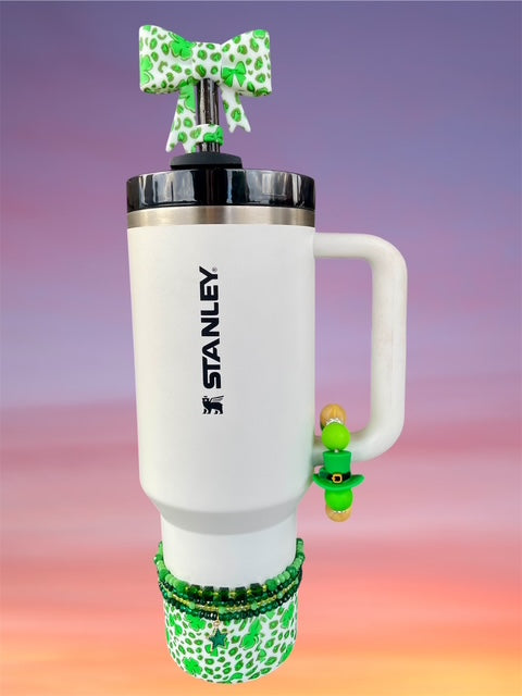 Handle Charm, St. Patrick's Day, Lime Green Top Hat