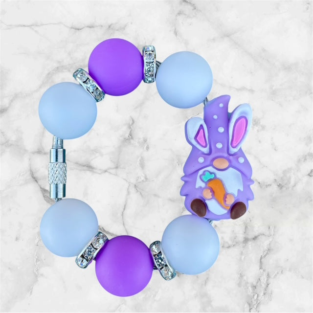 Handle Charm, Easter Gnome, Purple Gnome