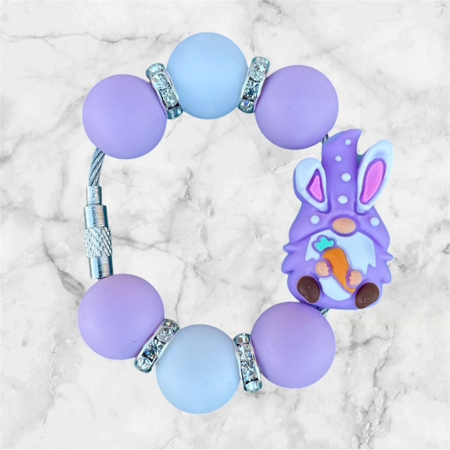 Handle Charm, Easter Gnome, Purple Gnome