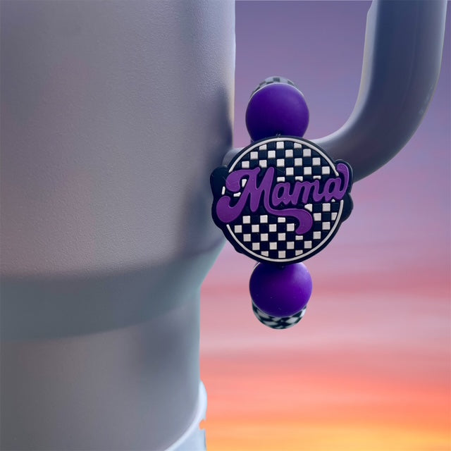 Handle Charm, Mama, Purple and Checkers