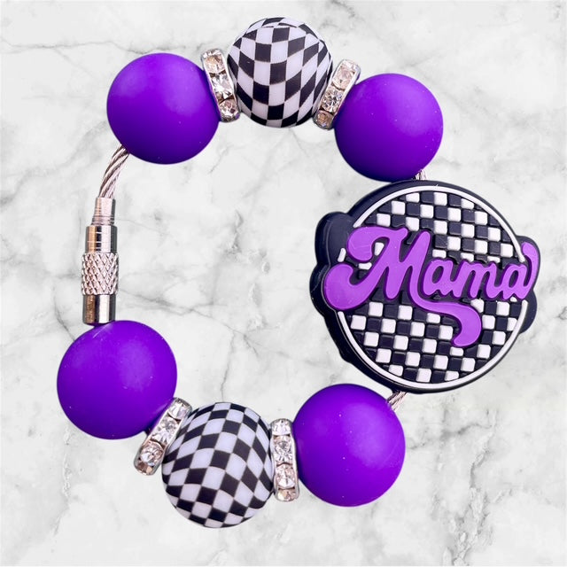 Handle Charm, Mama, Purple and Checkers