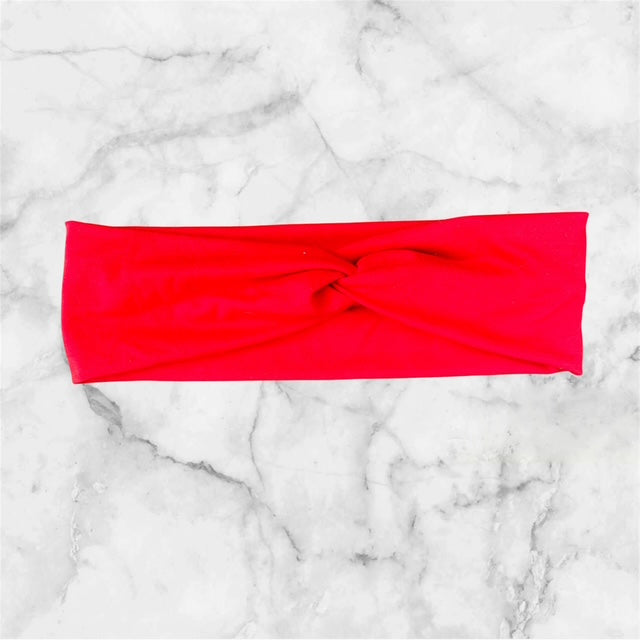 Twist Headband, Soft and Stretchy Fabric, Red