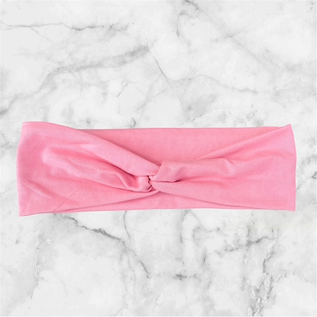 Twist Headband, Soft and Stretchy Fabric, Pink