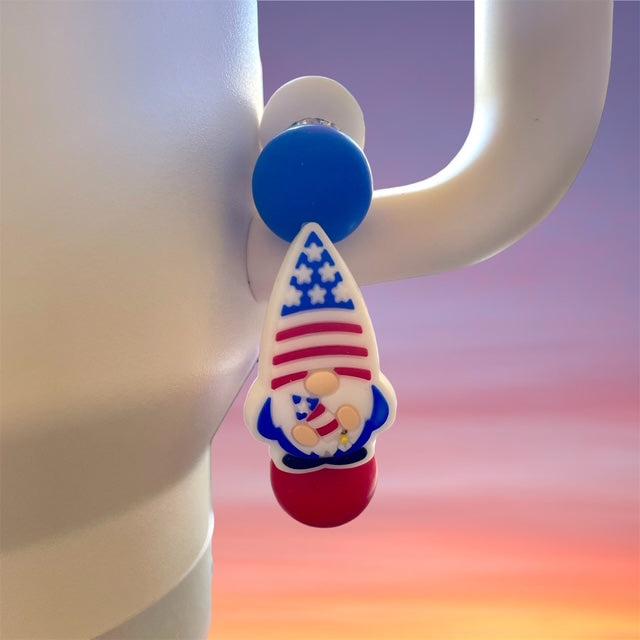 Handle Charm, 4th of July, FOJ Gnome, Red, White and Blue