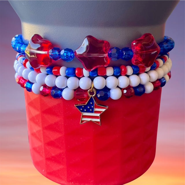 Tumbler Bracelet Stack - July 4th