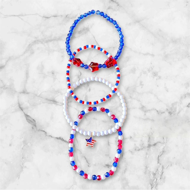 Tumbler Bracelet Stack - July 4th