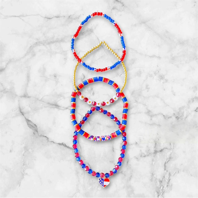 Tumbler Bracelet Stack - July 4th