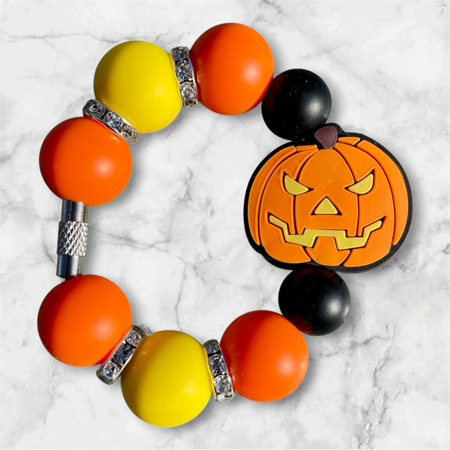 Handle Charm, Halloween Jack-O-Lantern