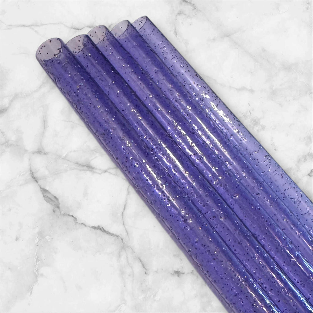 Purple Glitter Tumbler Straw