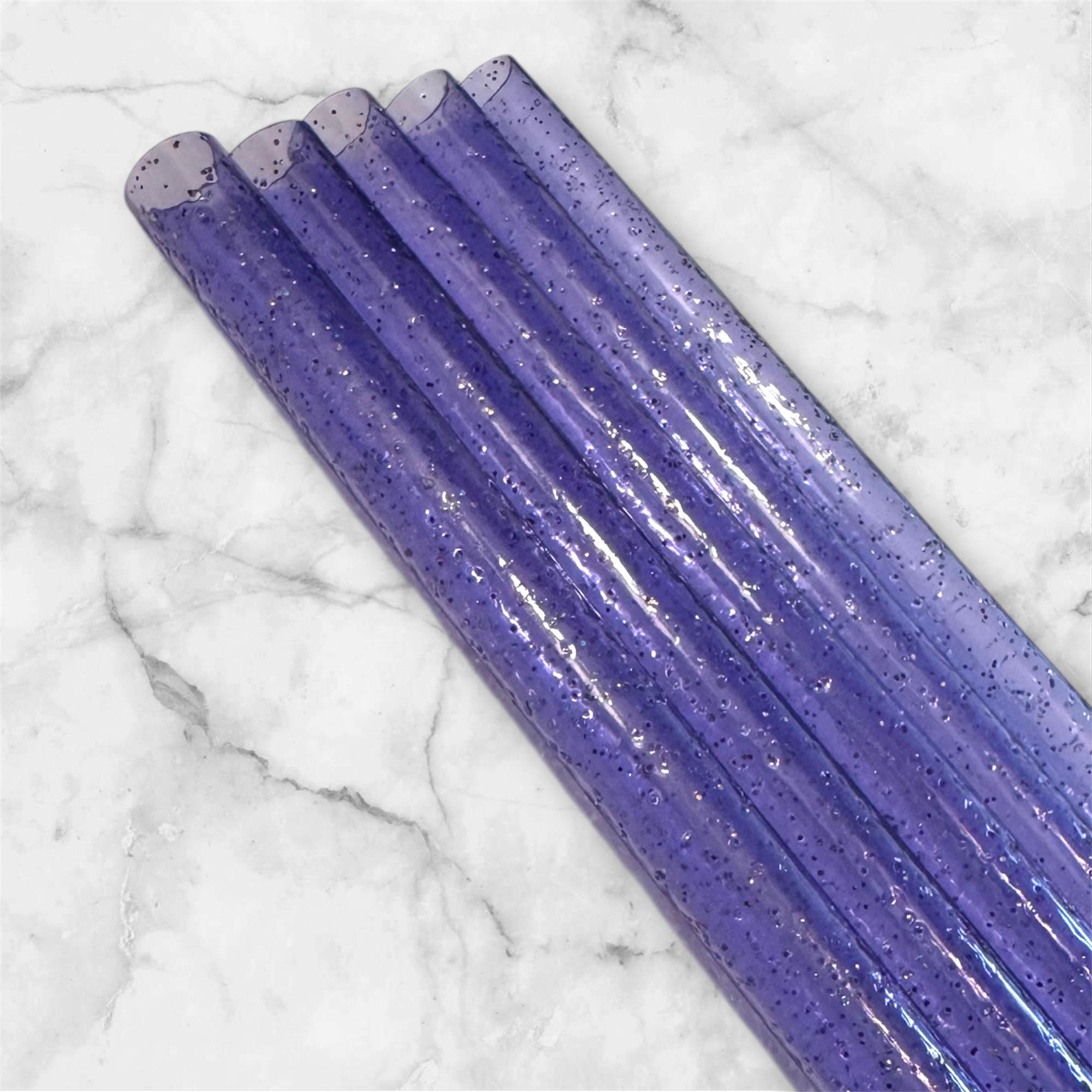 Purple Glitter Tumbler Straw