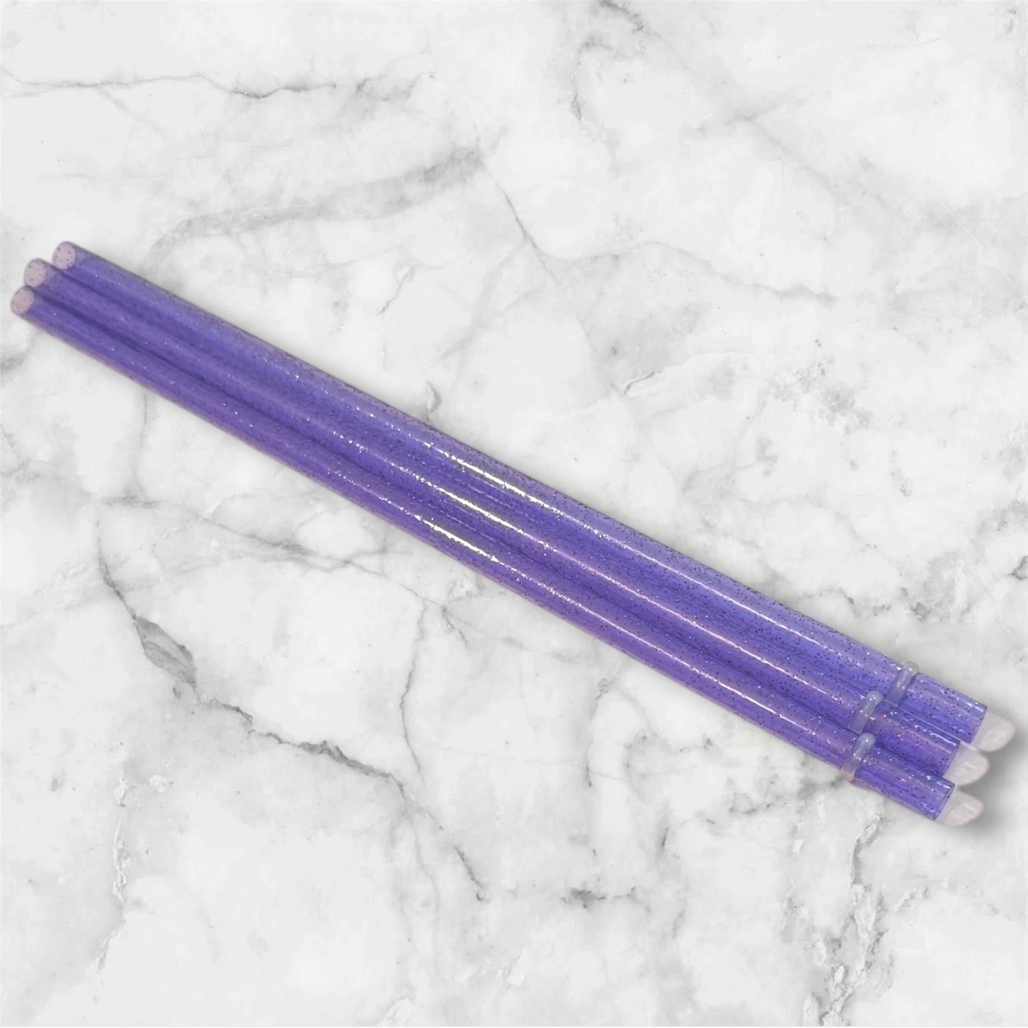 Purple Glitter Tumbler Straw