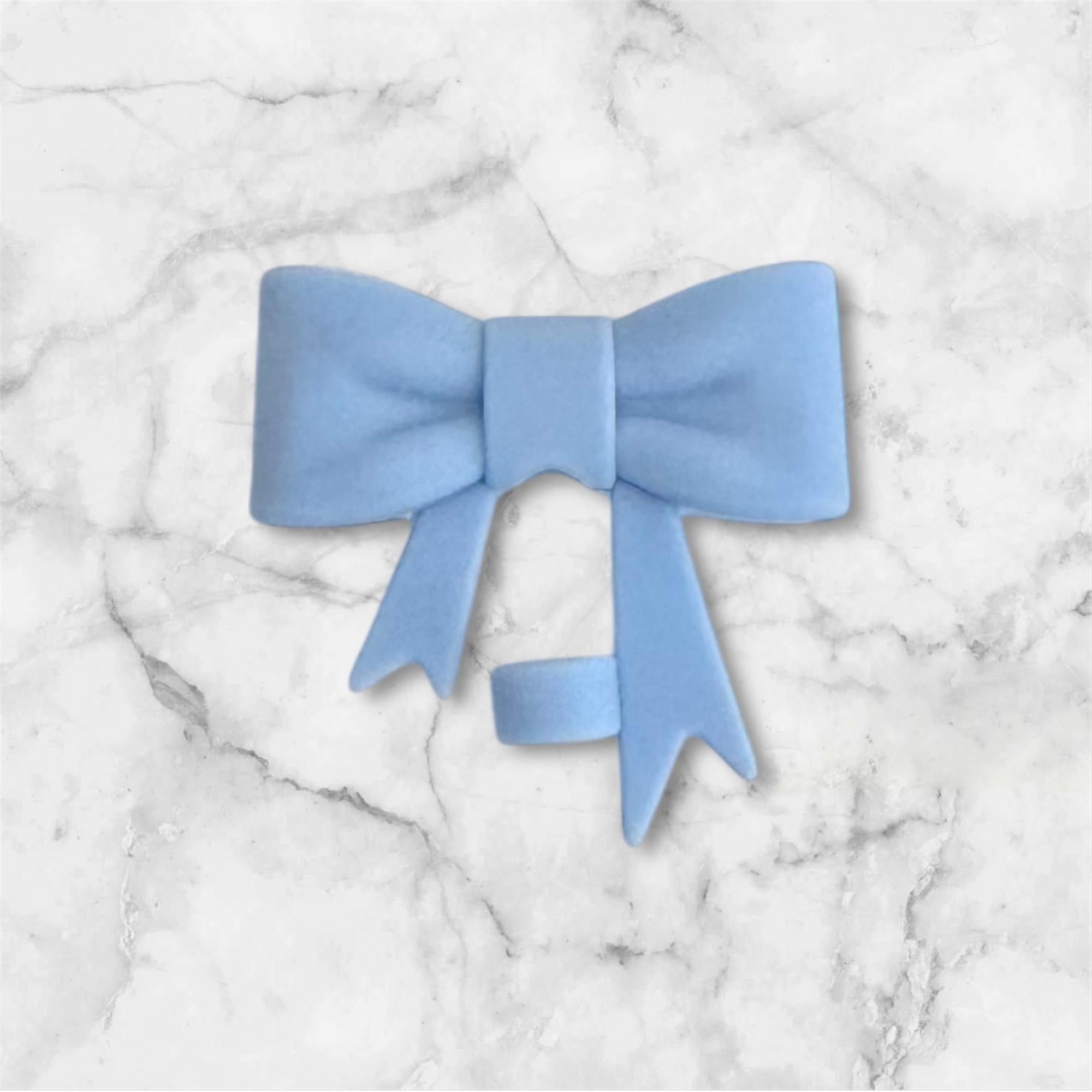 Big Bow Straw Topper, Pastel Blue