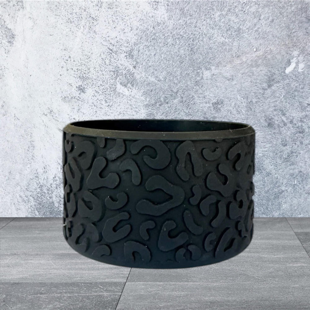 3D Leopard Tumbler Boot, Solid Black