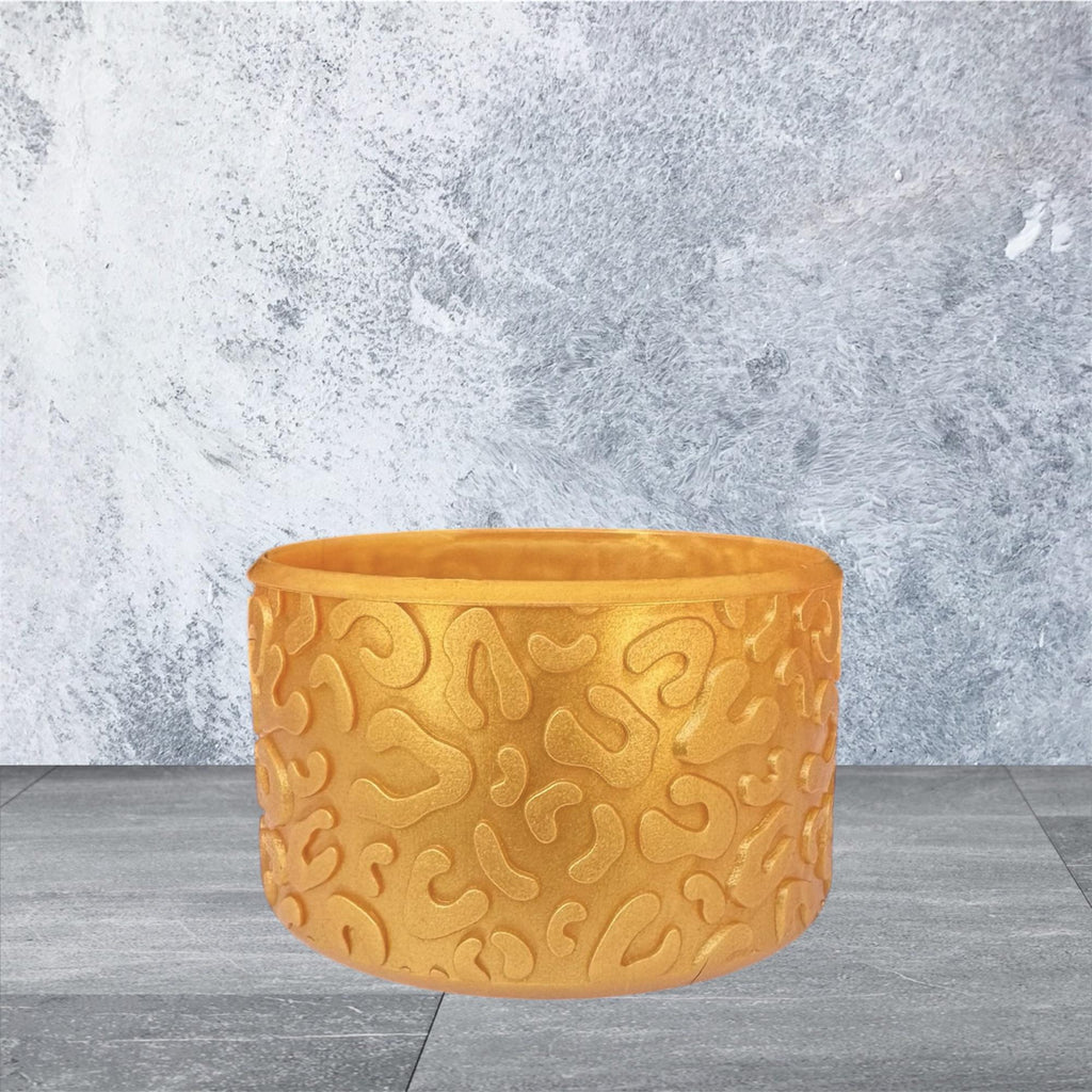 3D Leopard Tumbler Boot, Metallic Gold Shimmer