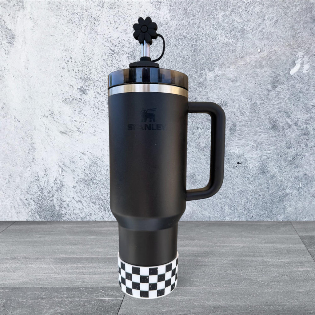 Tumbler Boot, Galaxy Black and White Checkers