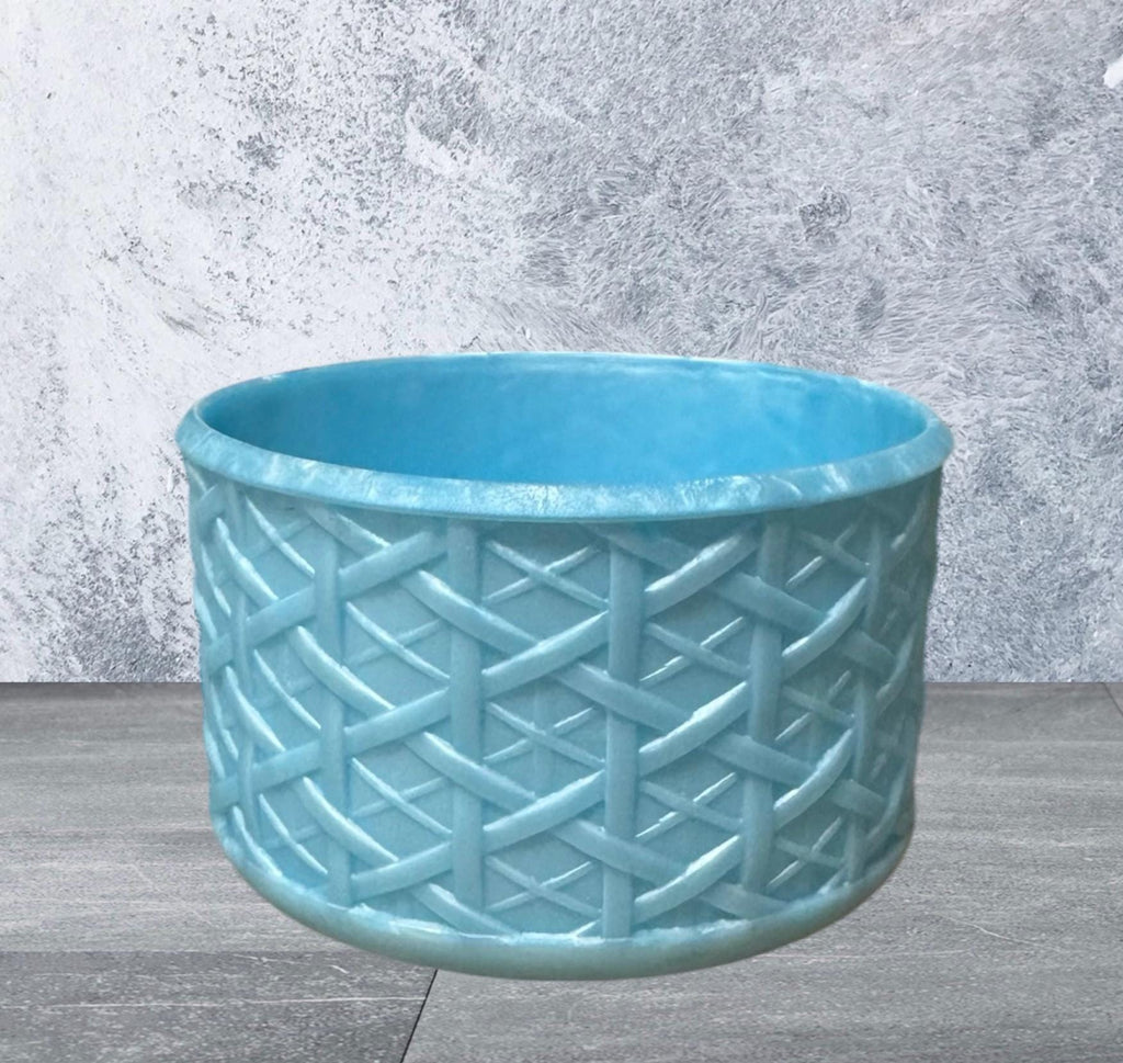 Tumbler Boot, Baby Blue Shimmer 3D Weave