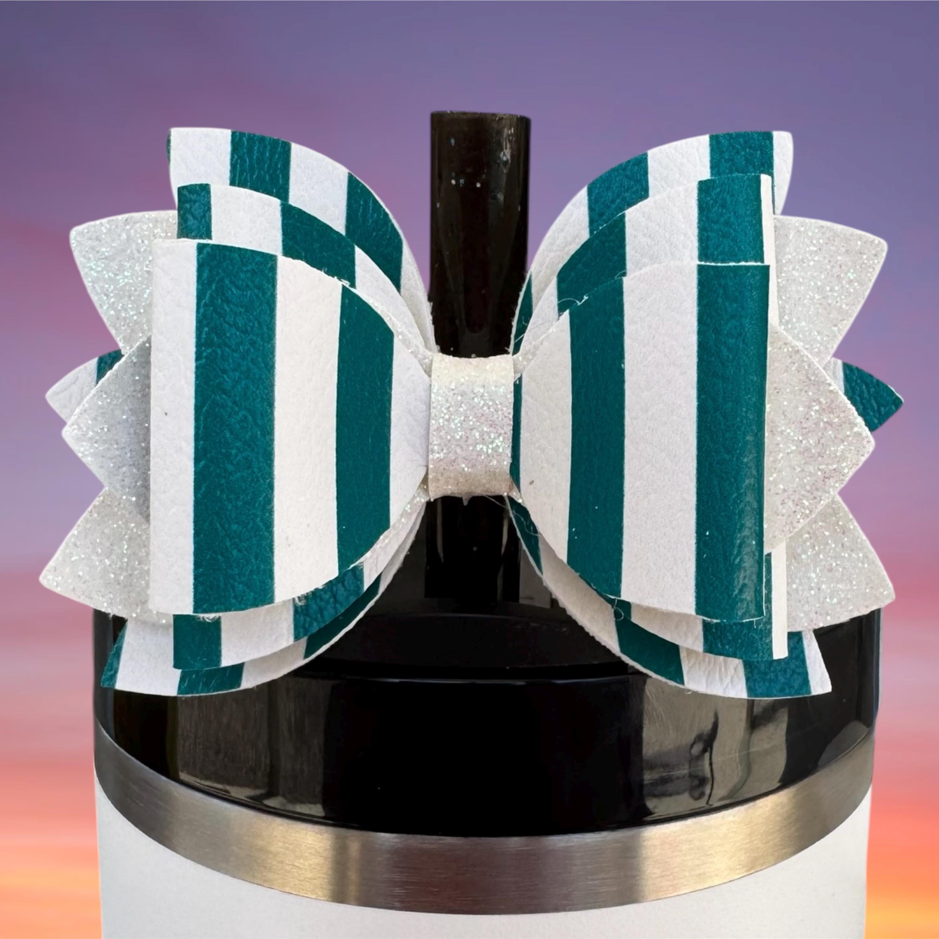 Leather Bow, Emerald Stripes for Emerald Cabana Gloss Stanley