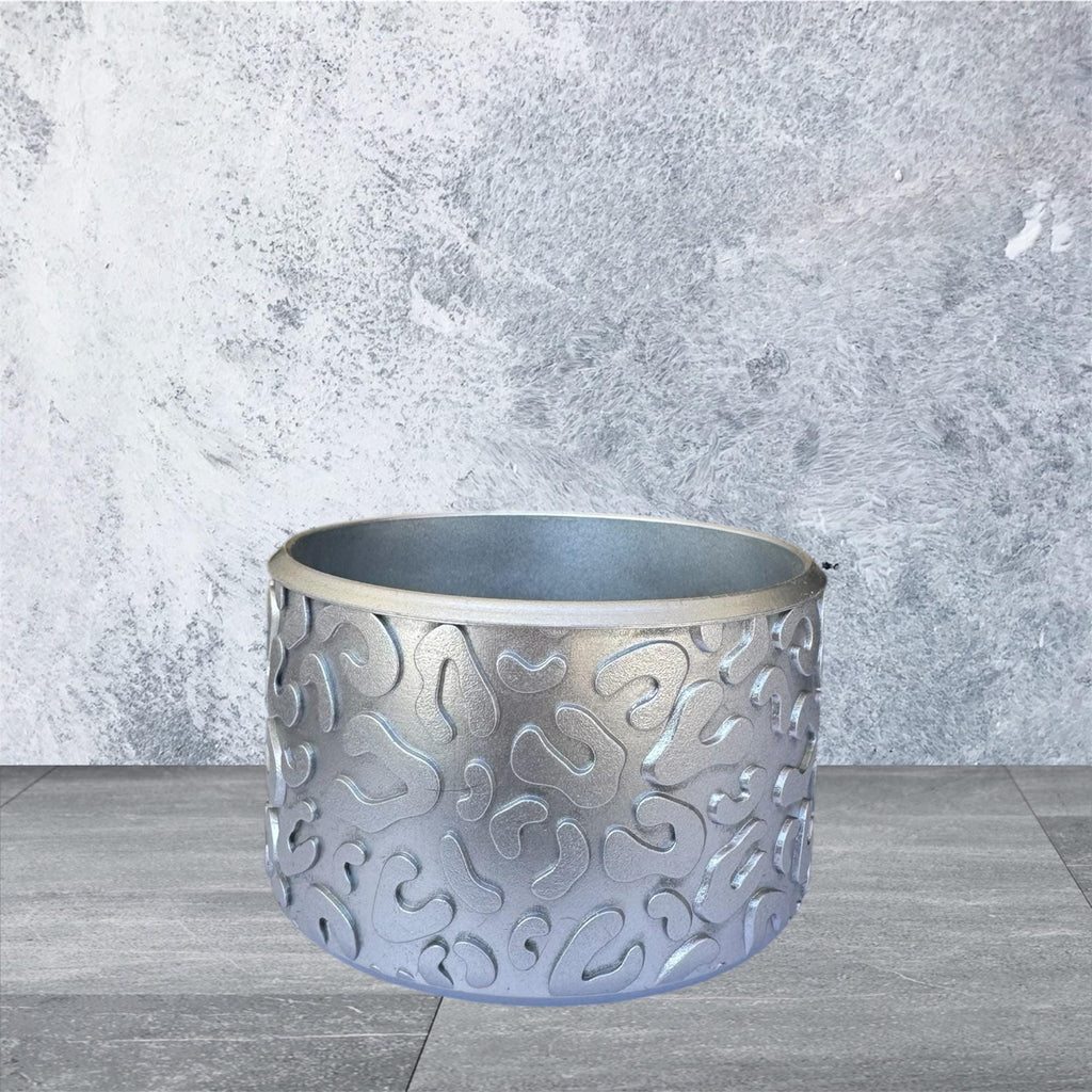 3D Leopard Tumbler Boot, Metallic Silver Shimmer