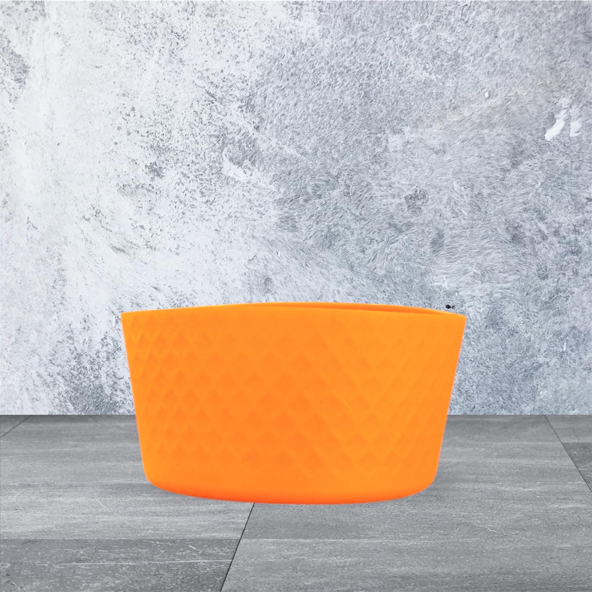 Orange Tumbler Boot, Diamond 3D Textured
