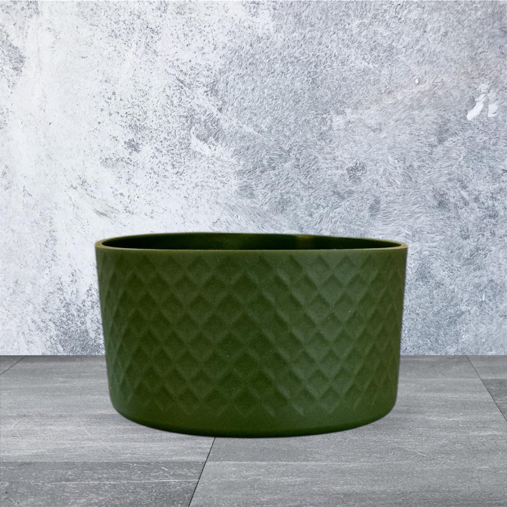 Olive Green Tumbler Boot, Diamond 3D Textured