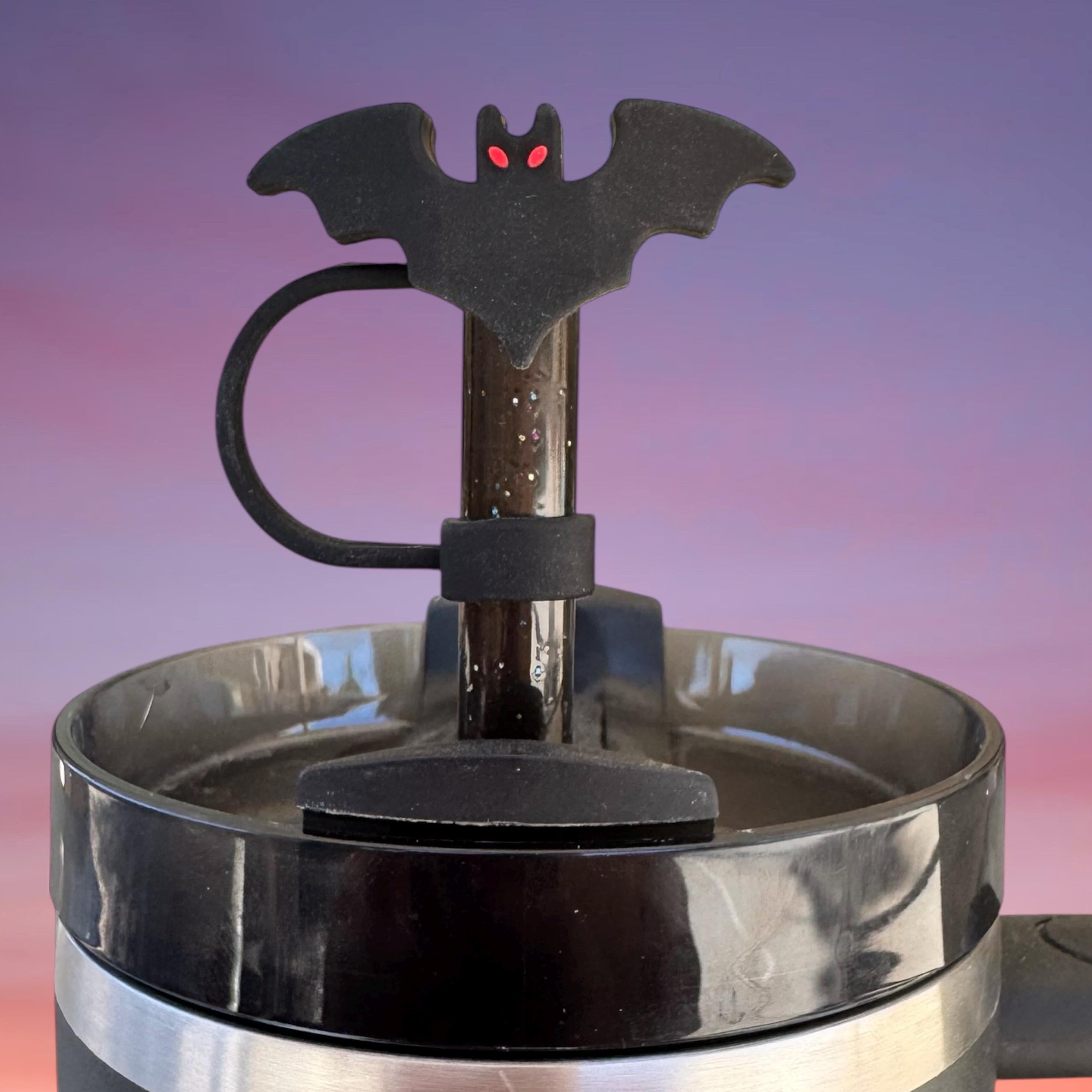 Straw Topper, Halloween Bat