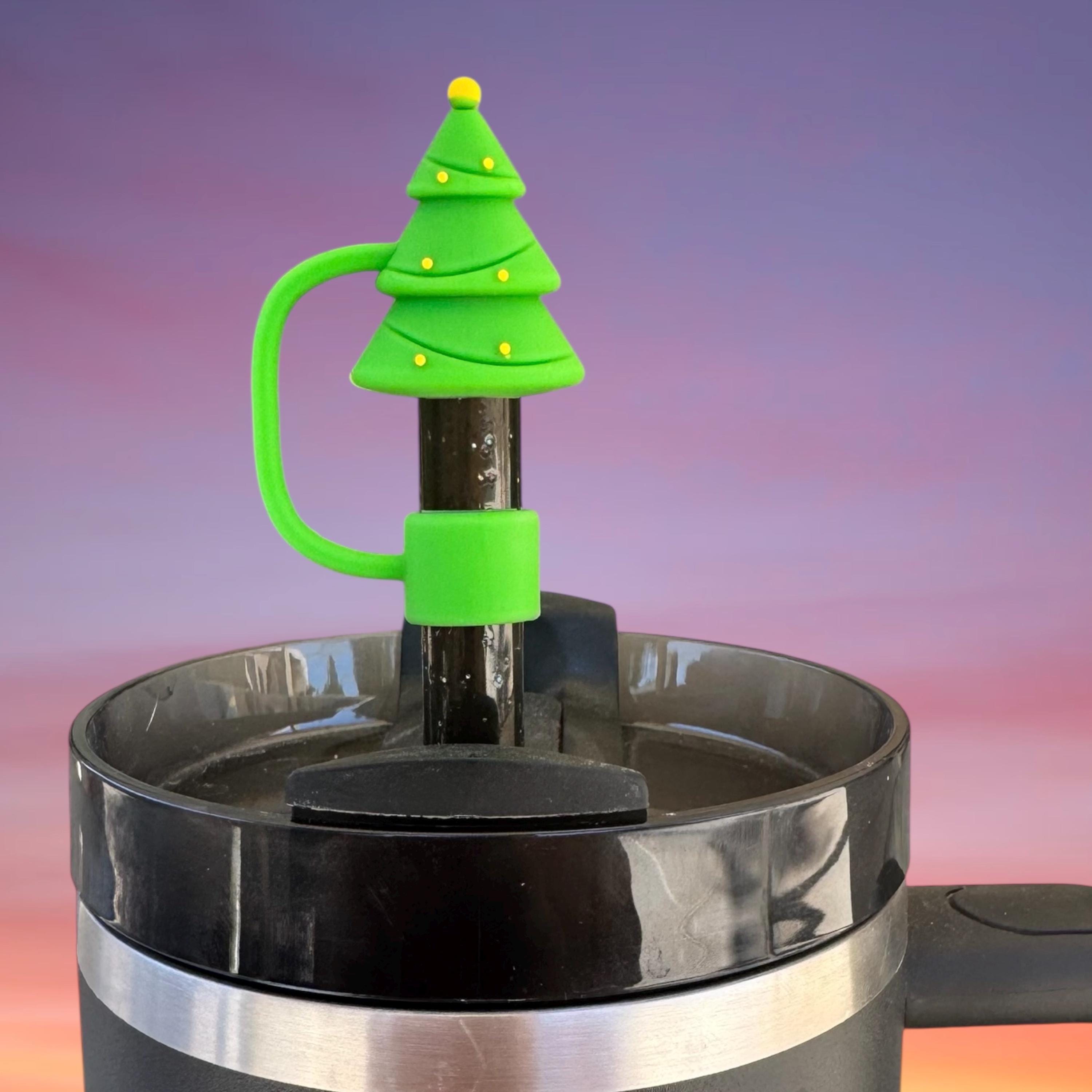 Straw Topper, Cute Christmas Tree