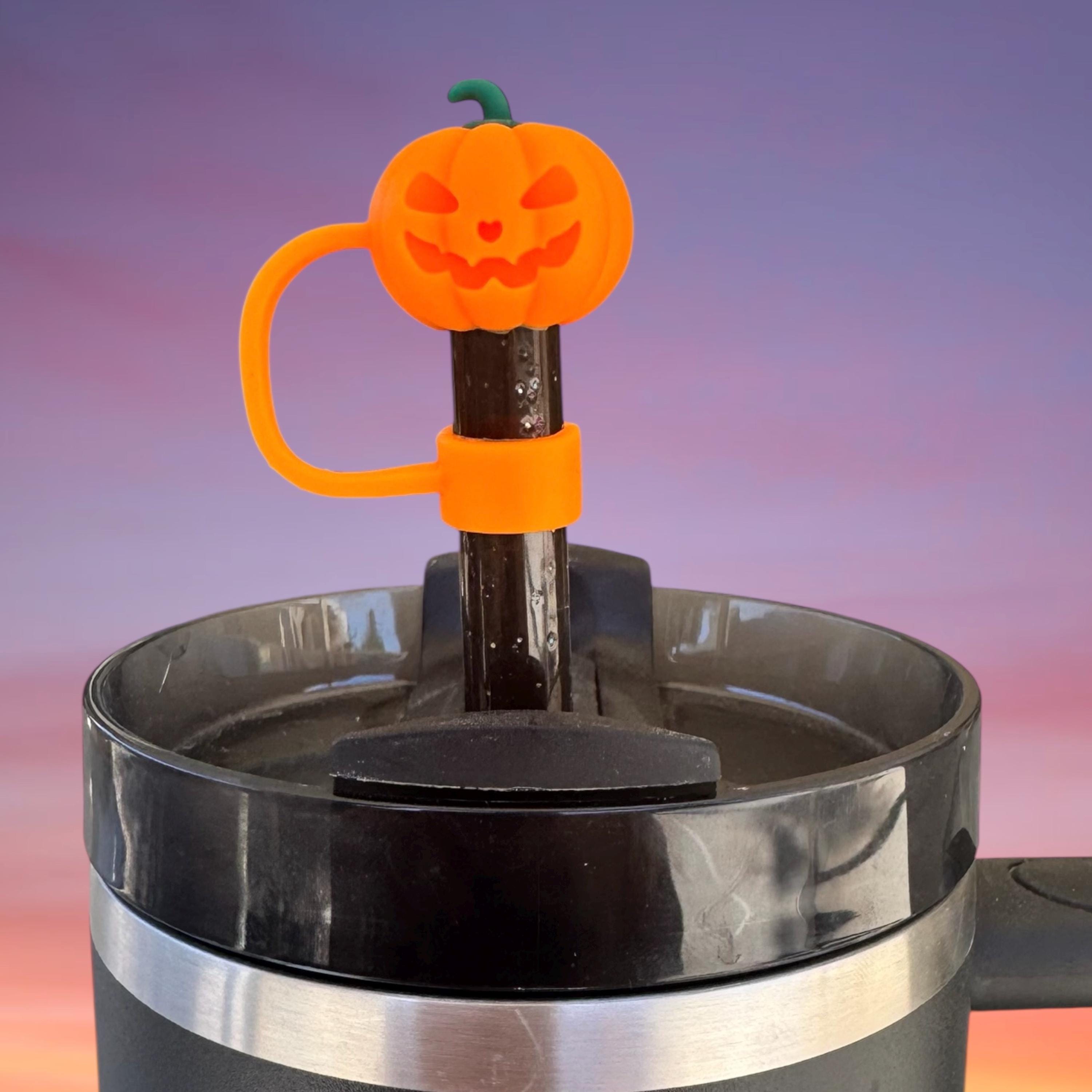 Straw Topper, Cute Halloween Pumpkin