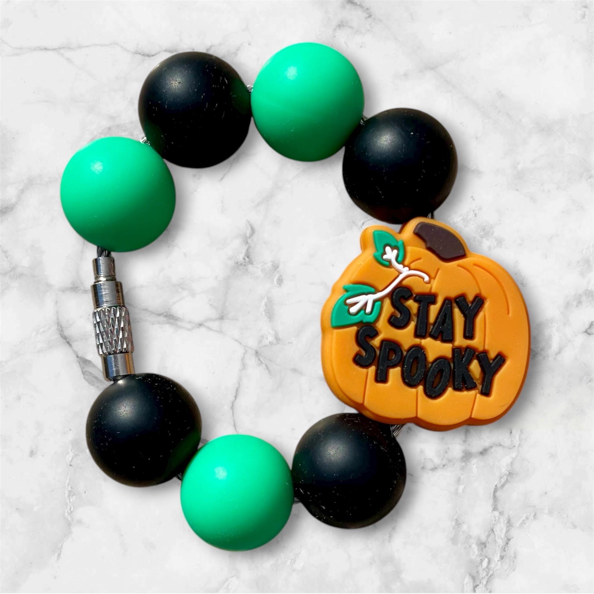 Handle Charm, Halloween Stay Spooky Pumpkin