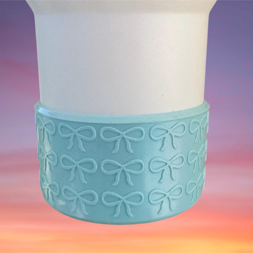 3D Bows Boot, Light Blue Shimmer