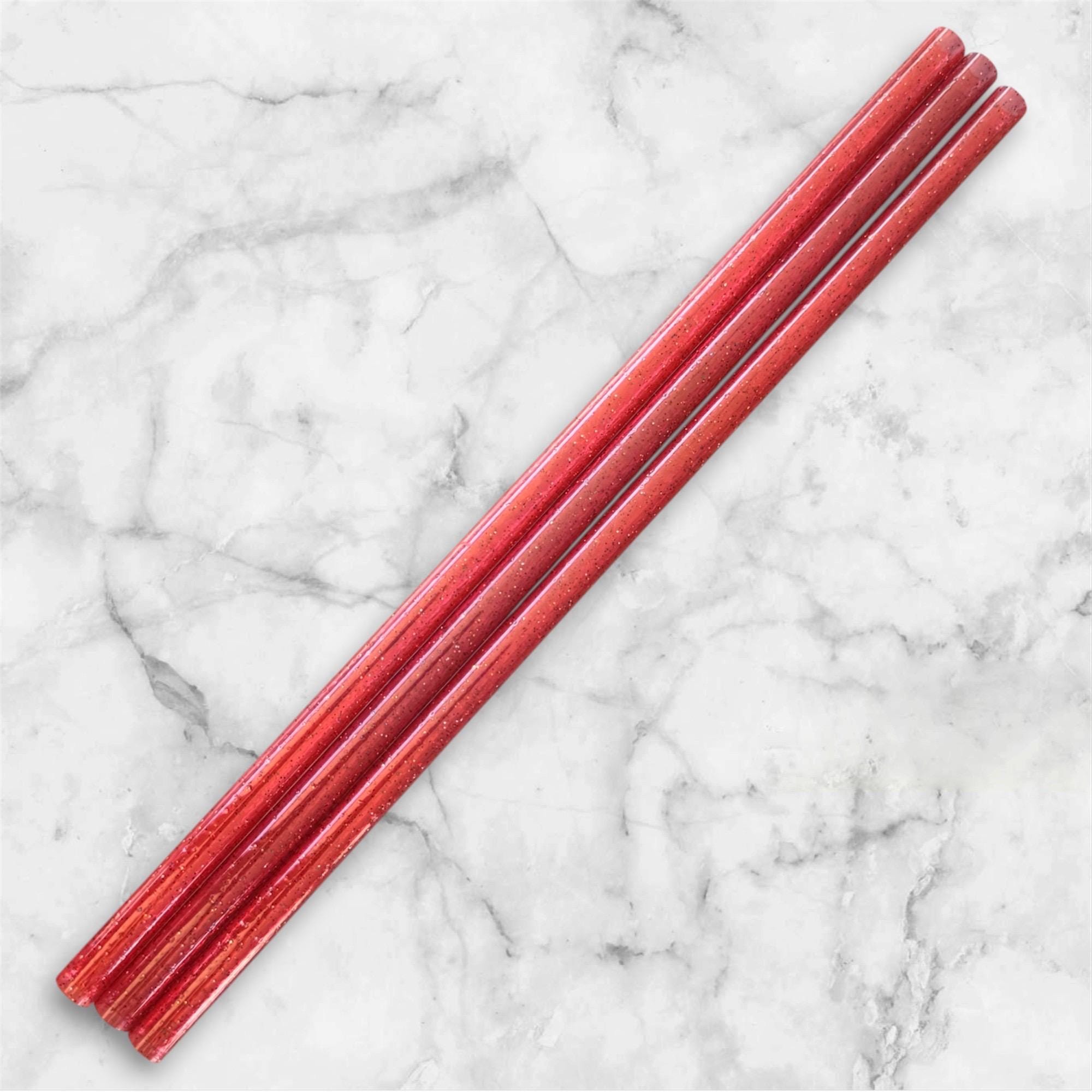 Red Glitter Tumbler Straw