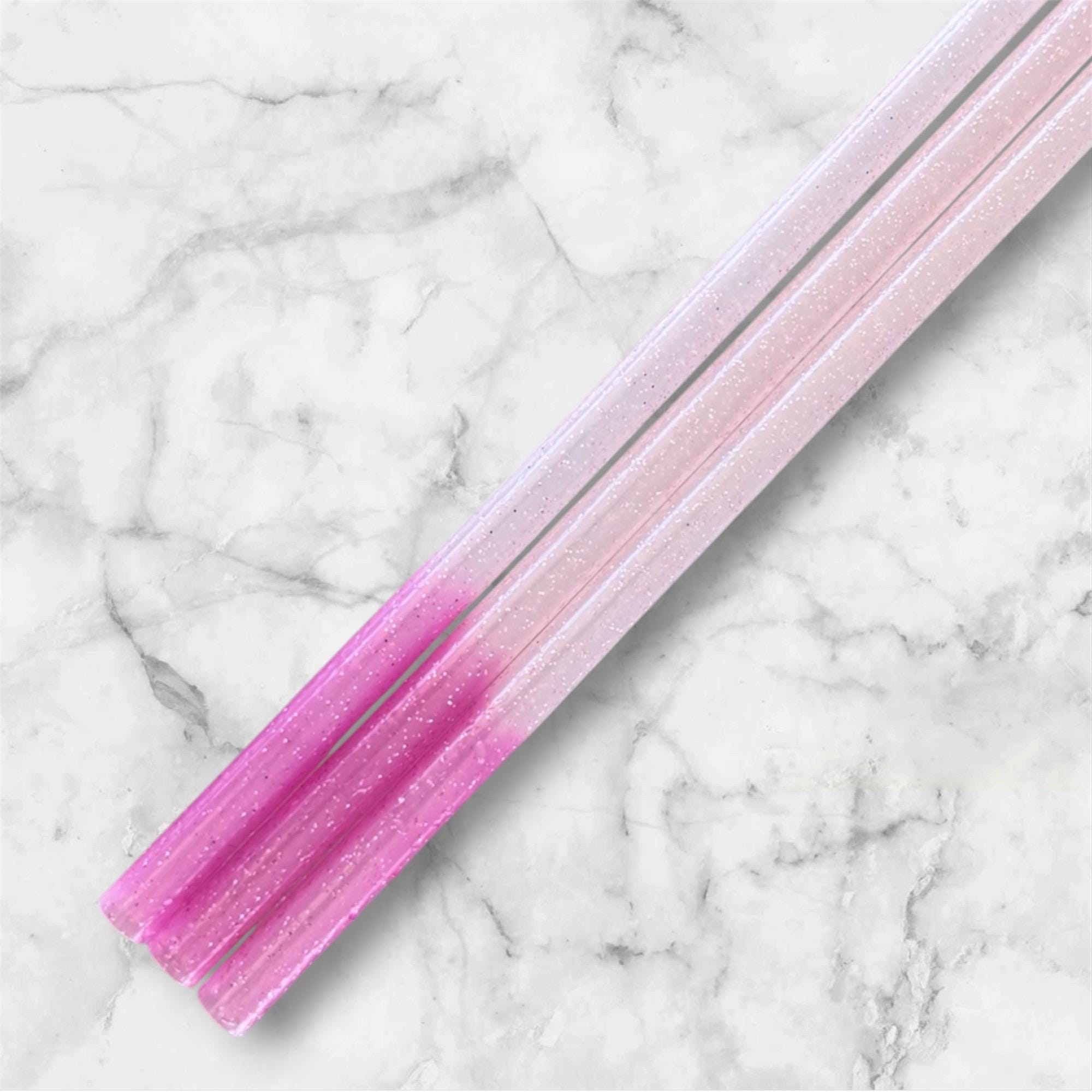 Pink Glitter Tumbler Straw, Color Changing