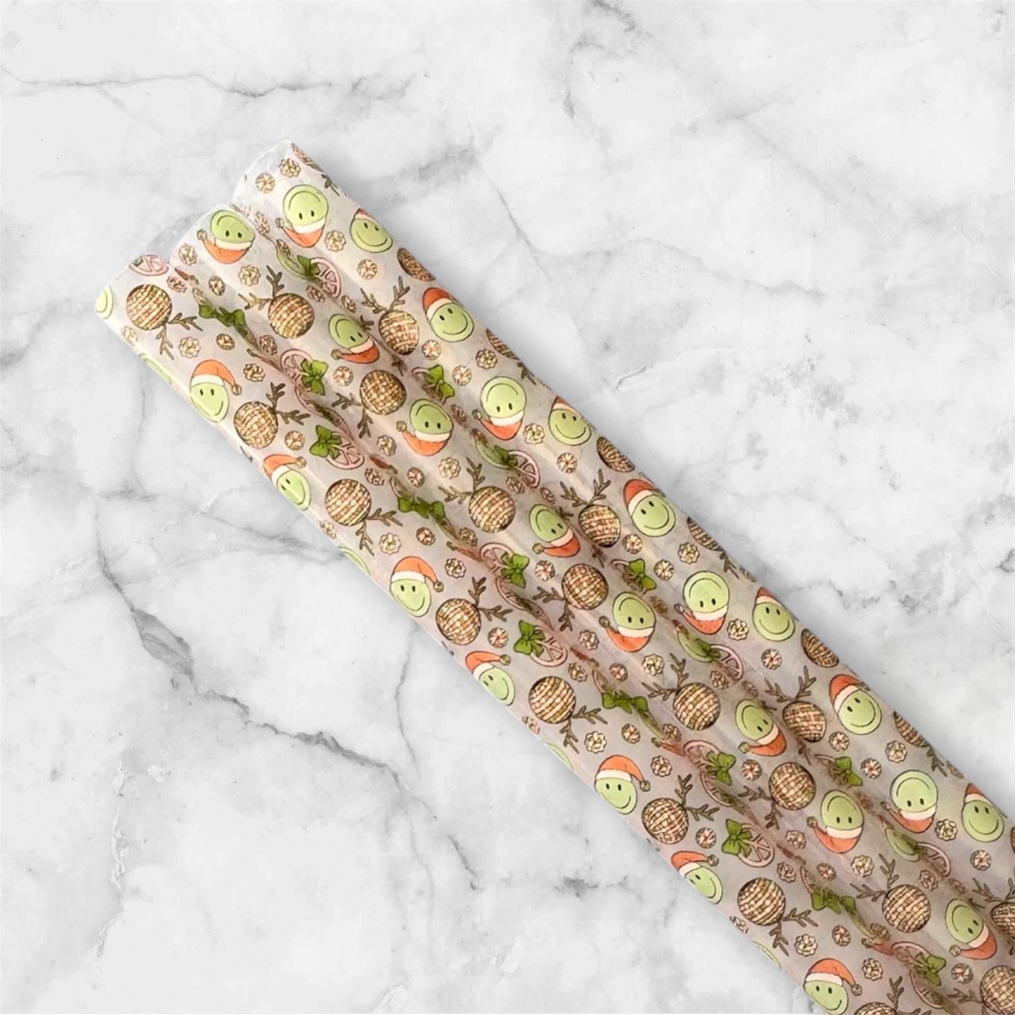 Retro Christmas Tumbler Straw, Color Changing
