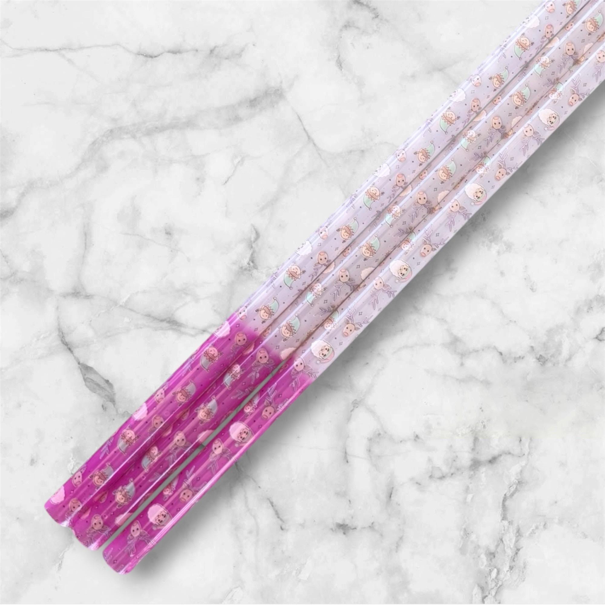 Pink Christmas Tumbler Straw, Color Changing