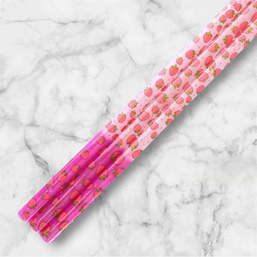 Strawberries Tumbler Straw, Color Changing