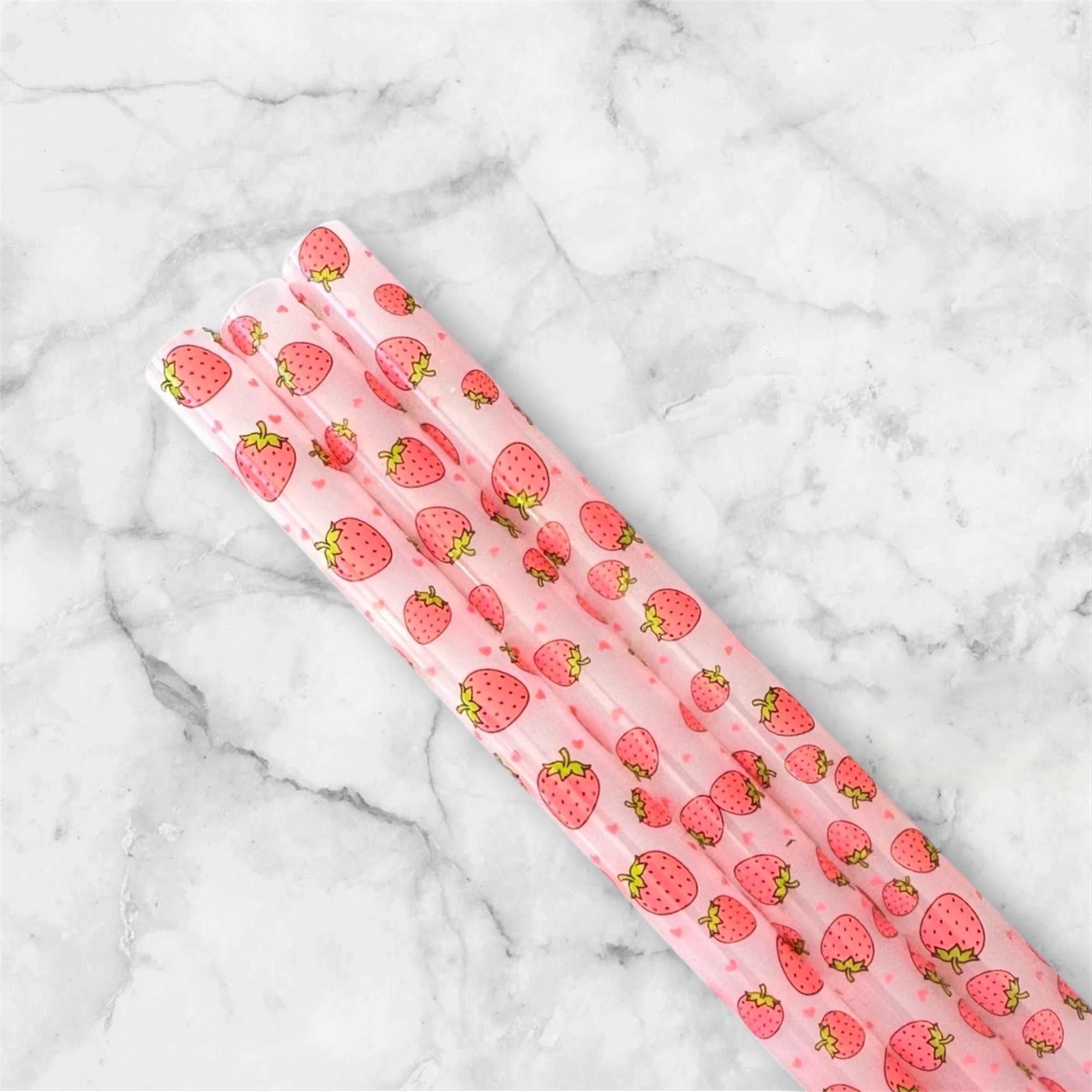 Strawberries Tumbler Straw, Color Changing