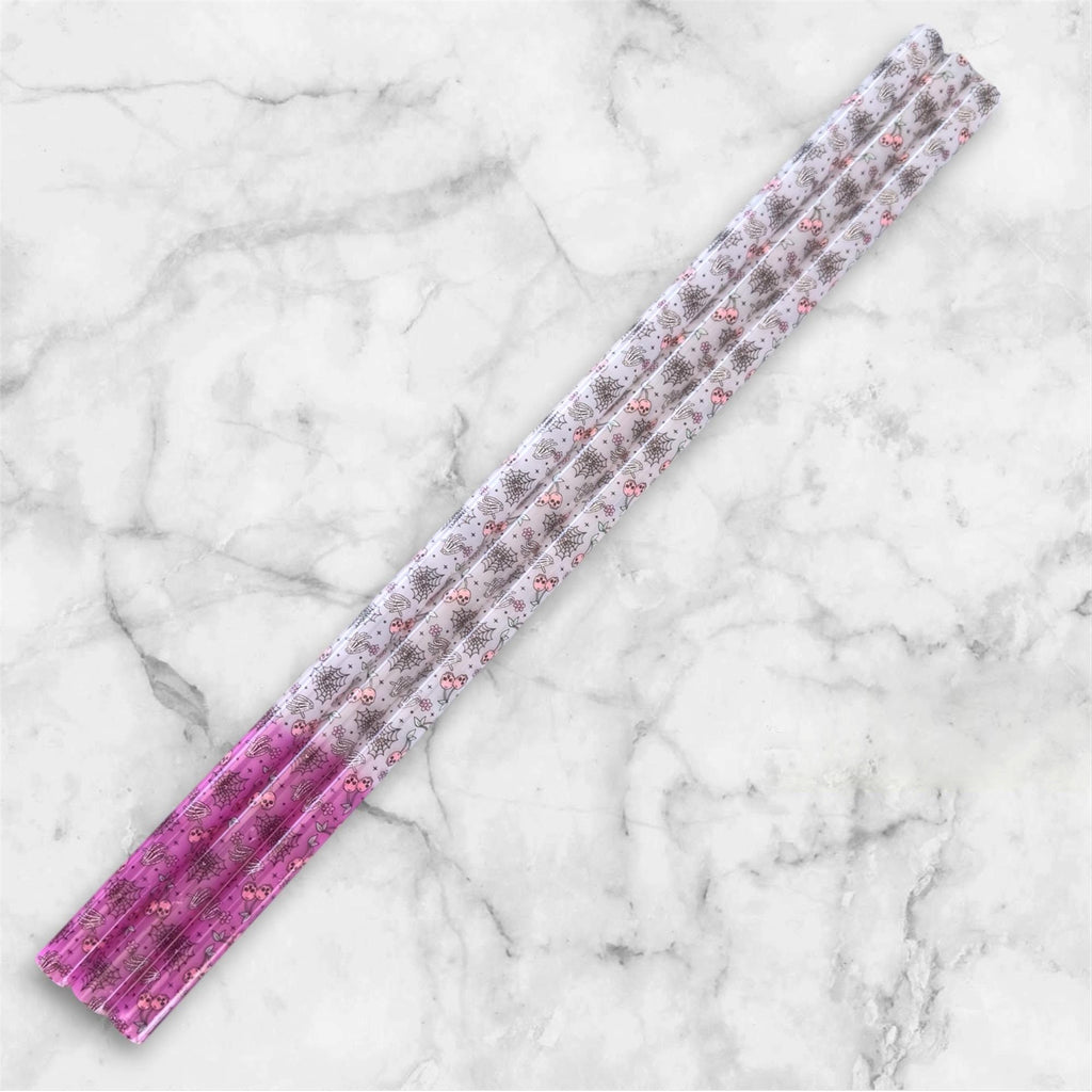Pink Halloween Tumbler Straw, Color Changing