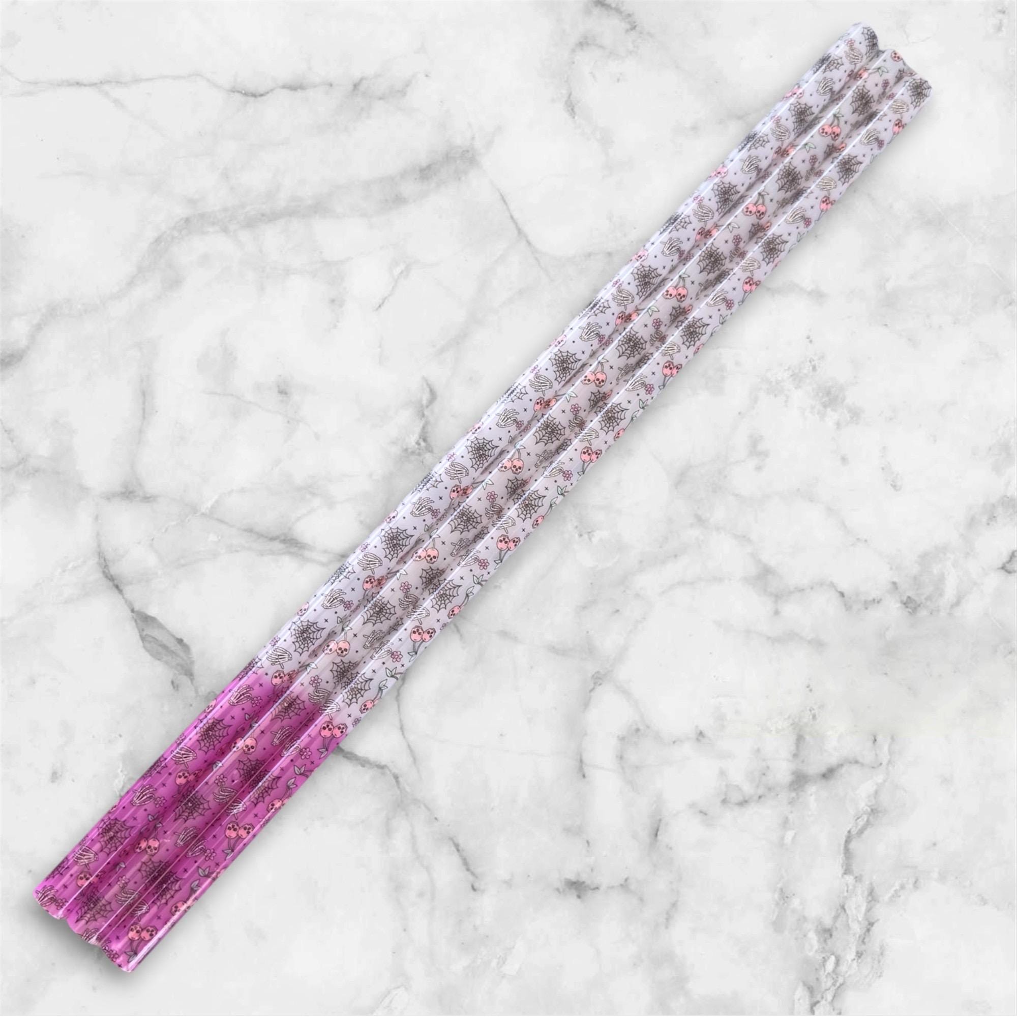 Pink Halloween Tumbler Straw, Color Changing