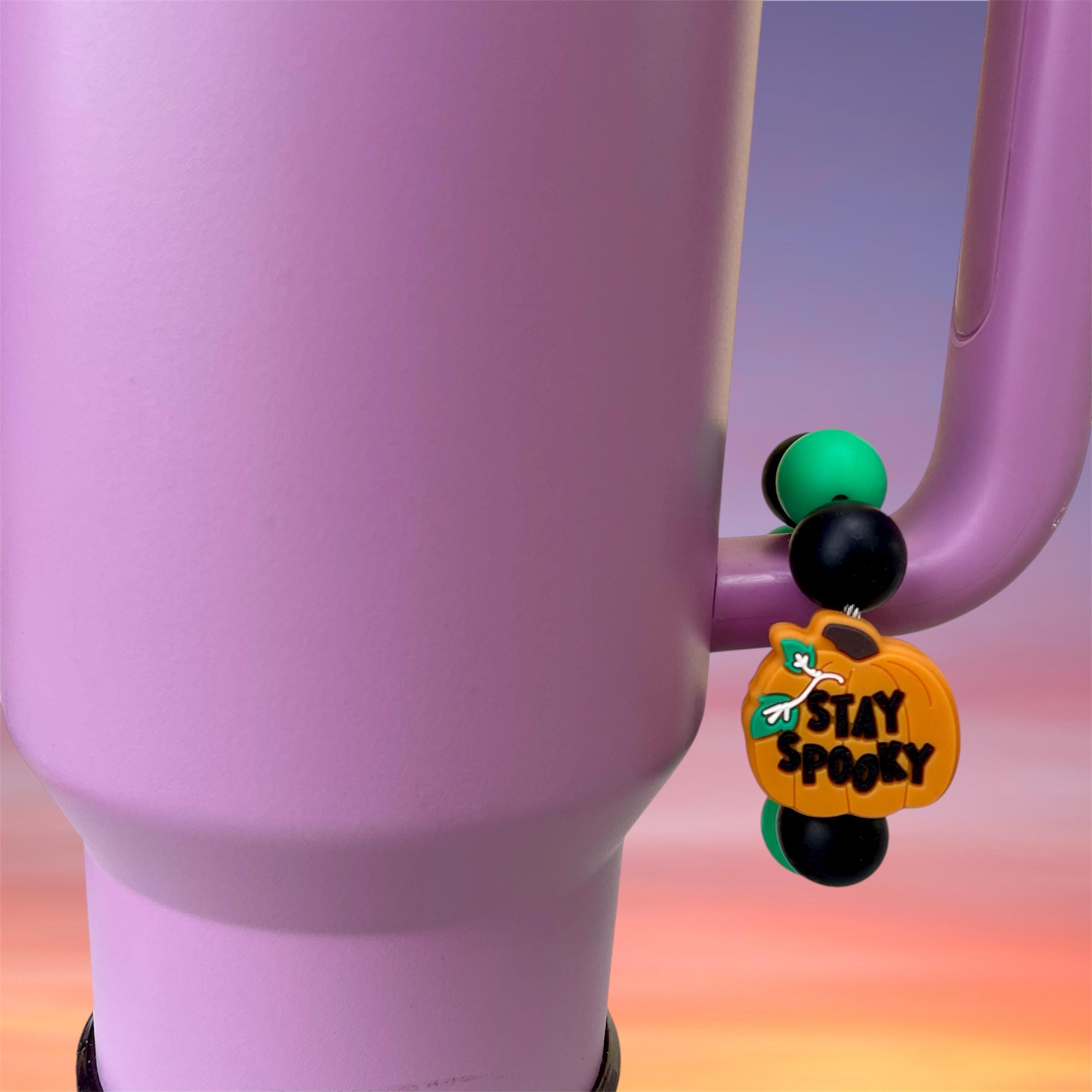 Handle Charm, Halloween Stay Spooky Pumpkin