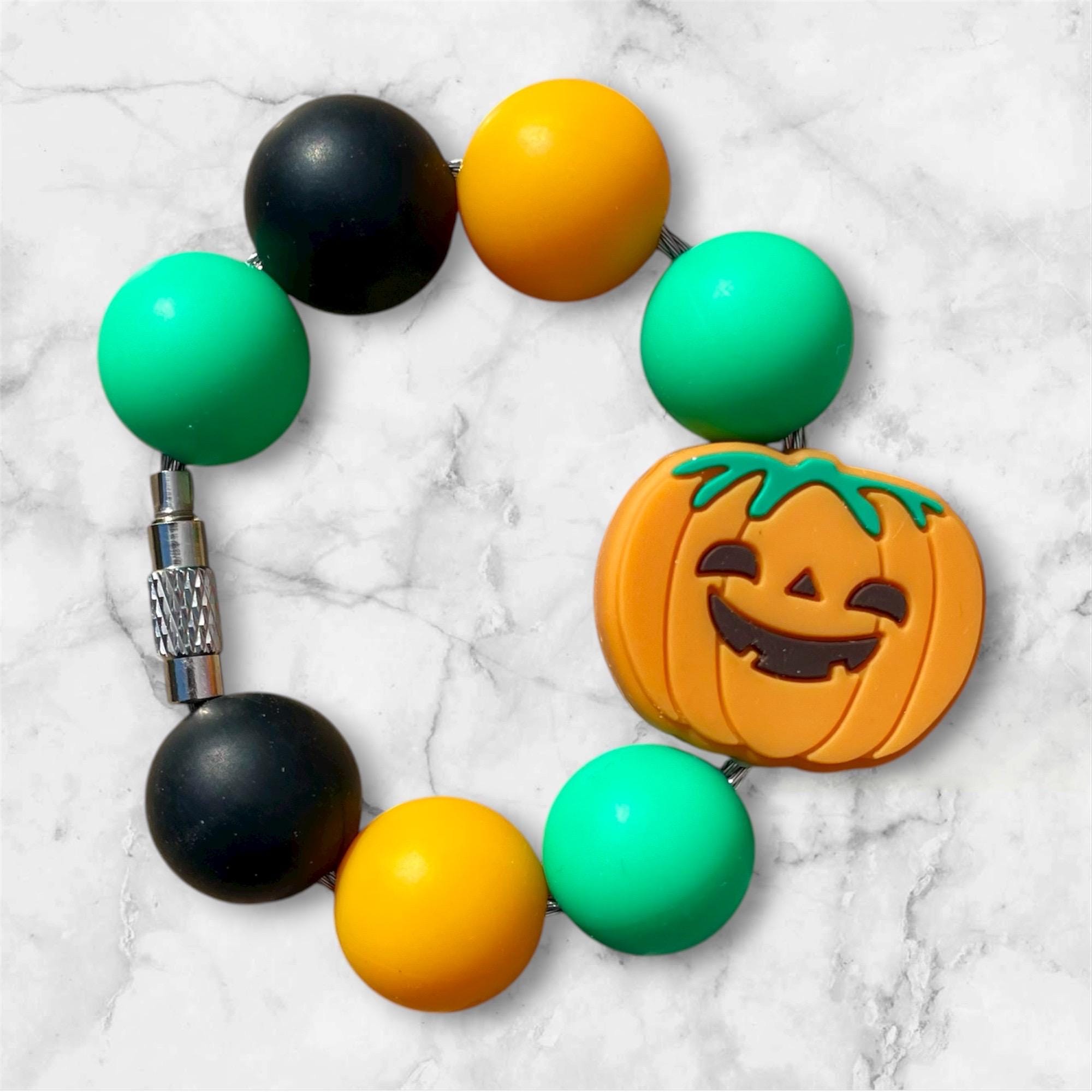 Handle Charm, Halloween Pumpkin