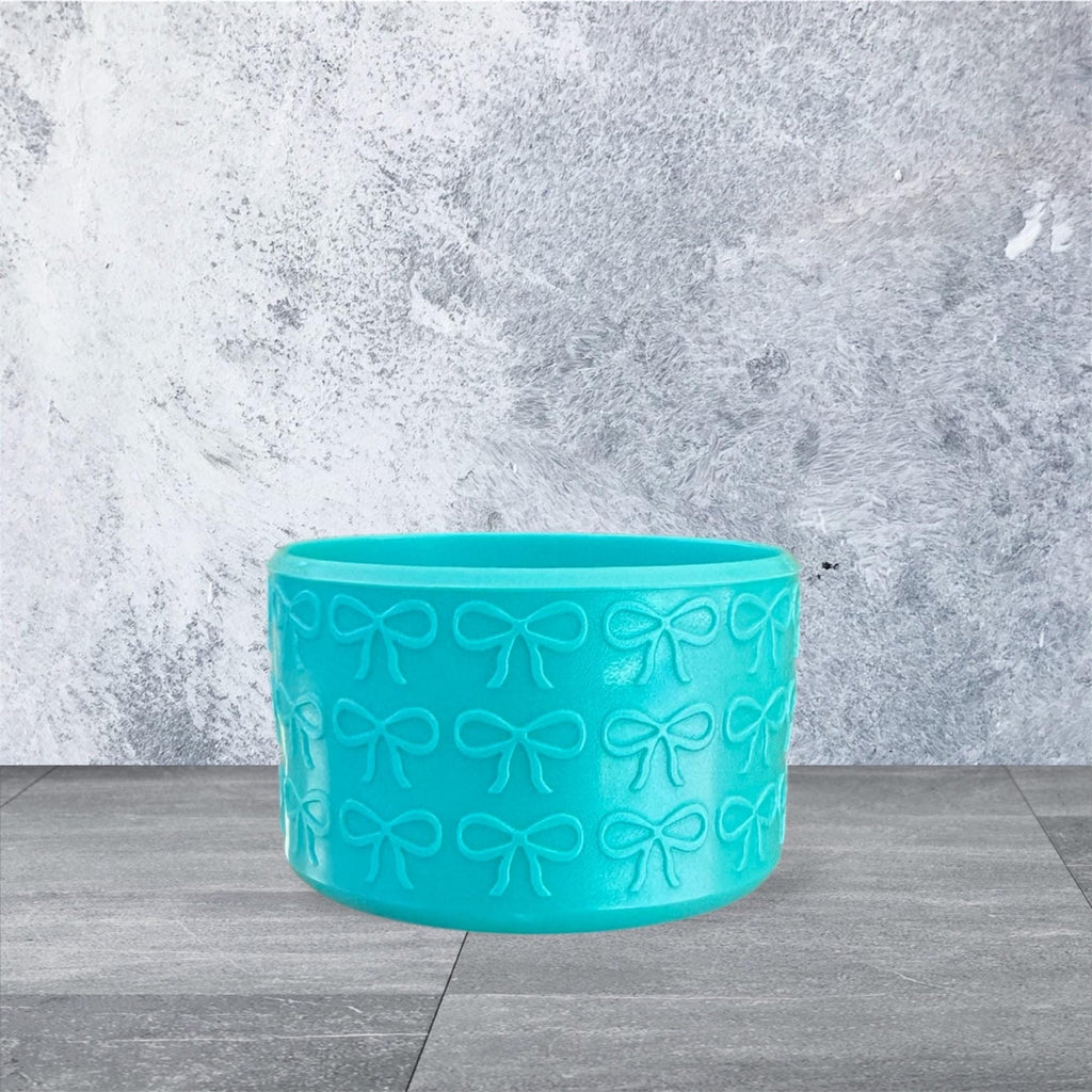 3D Bows Boot, Teal Shimmer